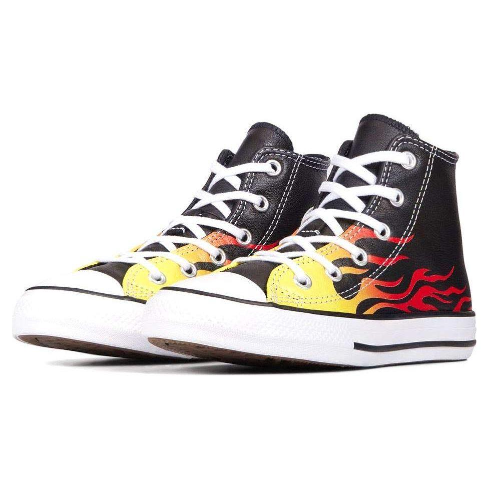 Converse Кеды Chuck Taylor All Star Flame Черные Красные Высокие Канвас Унисекс 665864C