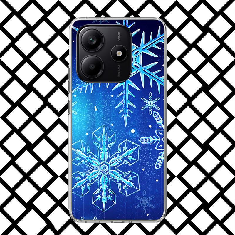 Snow Snowflake Winter Cold Phone Case for Xiaomi Redmi Note 15 14 14S 13 12 12S 11 Pro Plus 11E 11T 11S 10S 5G Soft Cover Fundas