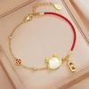 Jade Dragon Nafu Lucky Red Rope Bracelet Women's Light Luxury Advanced Sense Birthday Exquisite Bracelet