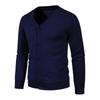 Autumn Men's Knitted Cardigan Thin V Neck Basic Elastic Slim Fit Thin Sweater Solid Color Casual Versatile Coat
