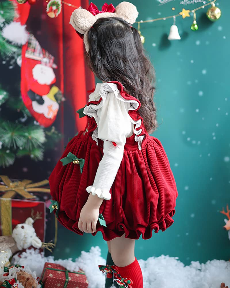 Christmas Cosplay Costume Princess Set Clothes Santa Claus Costume Kids Girls [New King] Children's Dress/Sweater Autumn/Winter (110cm)