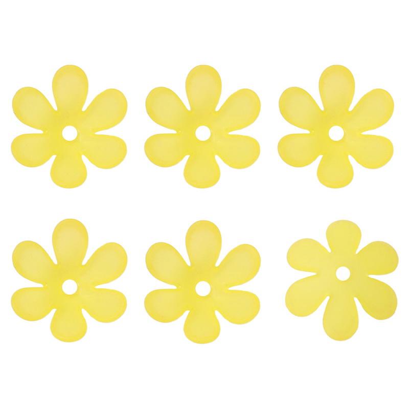 50 шт. акриловые бусины матовые однотонные шестилепестковые цветочные аксессуары для DIY ожерелье браслет серьги изготовление ювелирных изделий