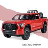 1:24 Tundra Lc80 Model Toy Diecast Alloy Car Front Wheel Steering Doors Opened Sound Light Pull Back Vehices For Children's Toys