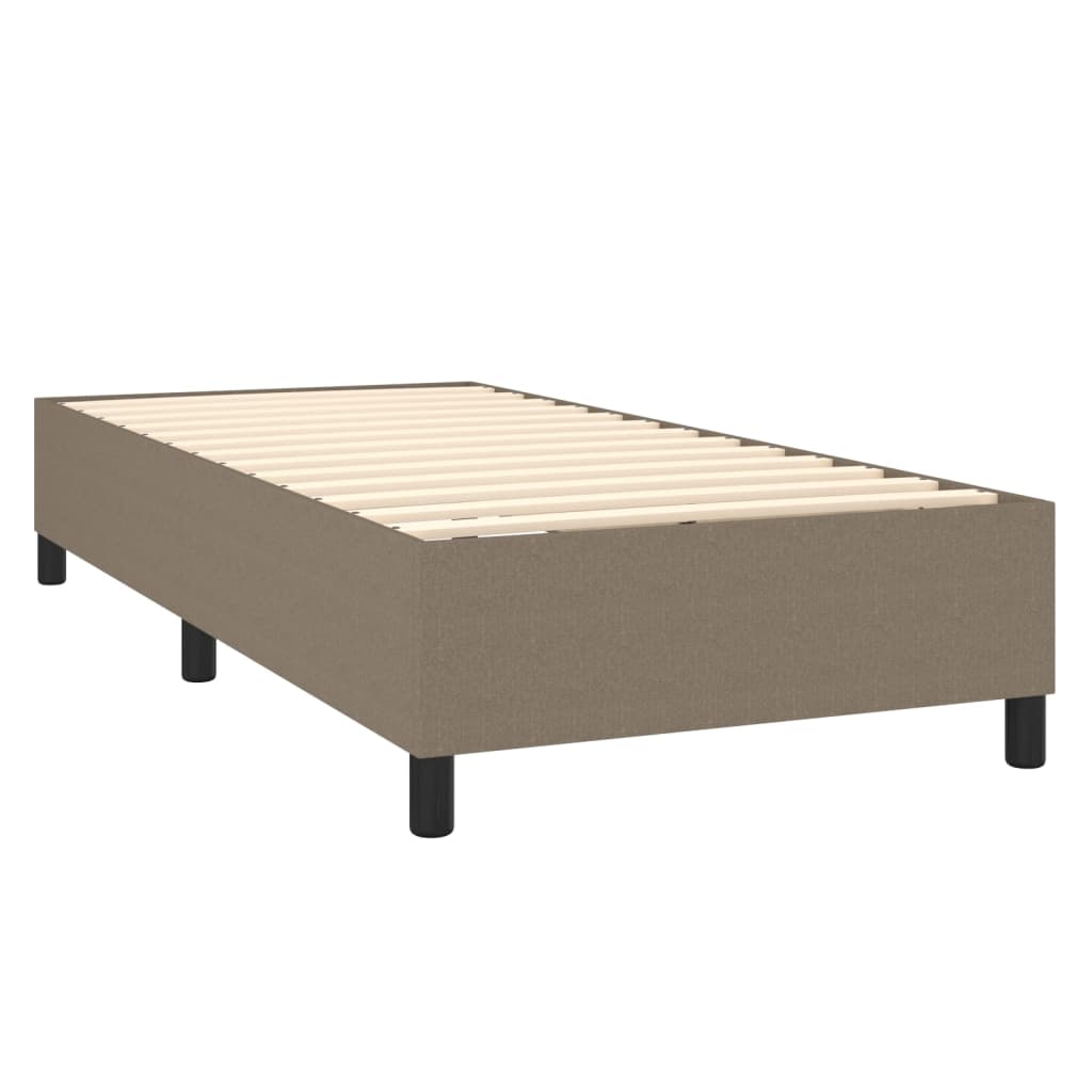 Vidaxl Континентальная кровать с матрасом, цвет тауп, ткань, 90x200 см