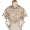 Hot-selling Lace Monochrome Triangle Scarf, Fashionable Hollow Women's Solid Color Grape Triangle Scarf
