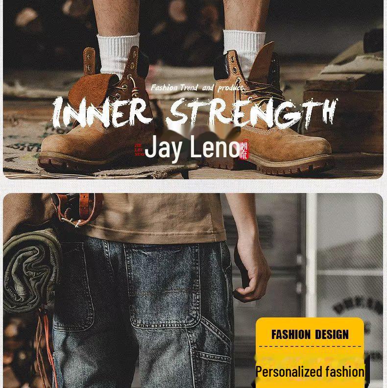 Men's Lightweight Elastic Denim Shorts, Loose Fit, Plus Size, 3/4 Length