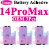 3 шт. Клейкая наклейка на аккумулятор для iPhone 13 14 15 16 Pro Max 14 Plus 11Pro 12 Mini 13Pro Запасные части клейкой ленты для аккумулятора