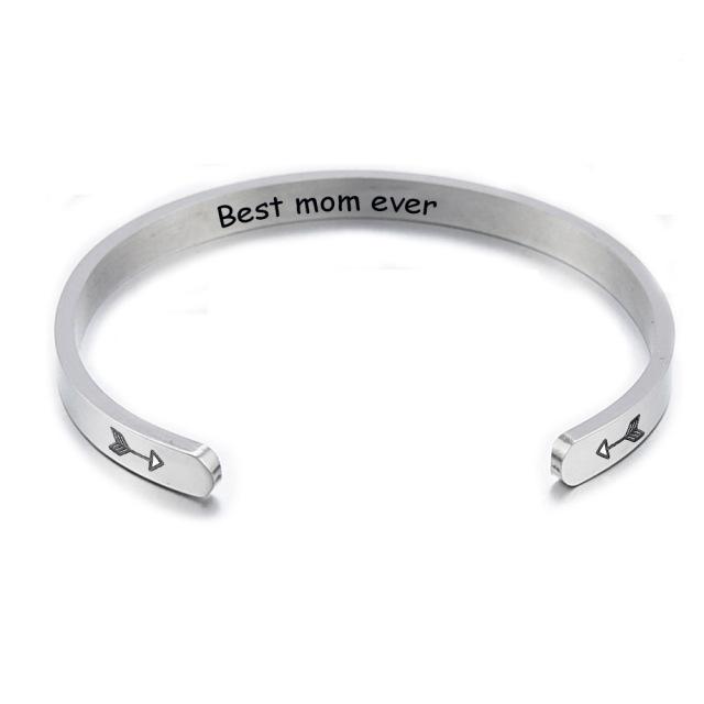 Браслет из титановой стали, браслет с индивидуальной фразой, резной браслет, подарок на день рождения, выпускной, подарок дружбы, сувенир для женщин