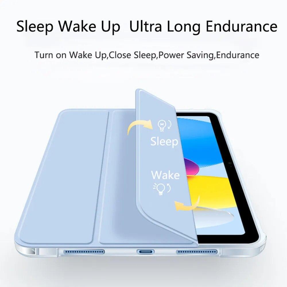 Чехол для Xiaomi Mi Pad 6 Pro 11 дюймов, прозрачный тройной держатель для карандашей, смарт-чехол для Funda Xiaomi Pad 6, чехол для Mi Pad 6 Pro 2023