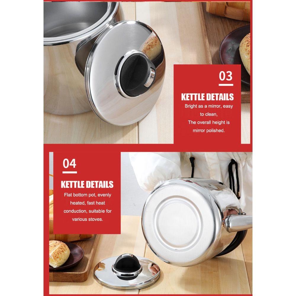 Чайник со свистком 2 л/3 л/4 л, чайник из нержавеющей стали 304, бытовой кофейник, кухонные аксессуары