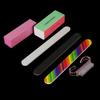 6Pcs Nail Art Sanding File Buffer Block Cleaning Brush Manicure Tool Kit Set