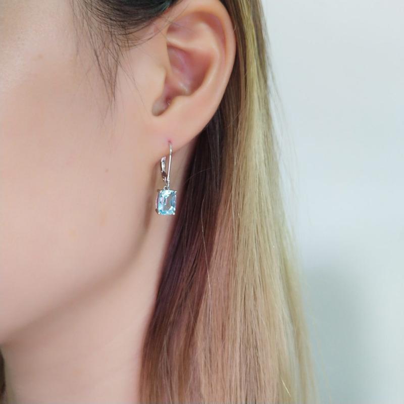 Gica Gema Новые ювелирные изделия из стерлингового серебра 925 пробы, квадратные винтажные великолепные серьги-гвоздики для женщин, тонкие темпераментные ювелирные изделия, подарок на День святого Валентина