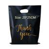 100 шт. Черные пластиковые пакеты Пластиковые пластиковые пакеты для покупок Кейтеринг Подарочная упаковка Пакеты «Спасибо»