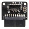 Адаптер корпуса компьютера USB3.0 19P 20P на TypeE 90 градусов Угол передачи Конструкция Позитивный слот для карты Конвертер