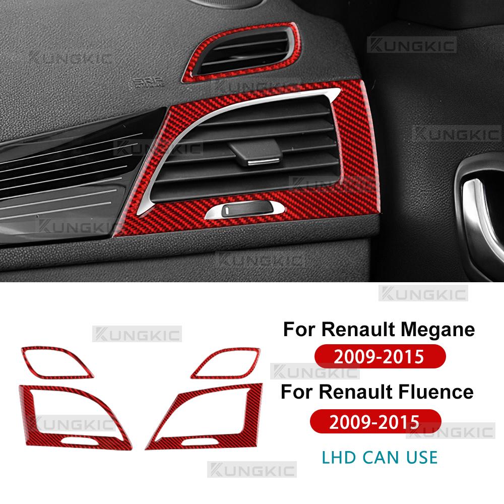 Наклейка на интерьер в стиле карбона для Renault Fluence Megane 3 RS 2009 2010 2011 2012 2013 2014 2015 Настоящая мягкая панель интерьера