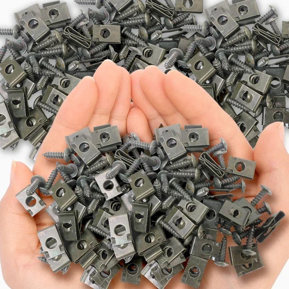 Self-Tapping Screws U-Type Clip Corrosion Resistant Trim Panel Fastener Car Auto Parts