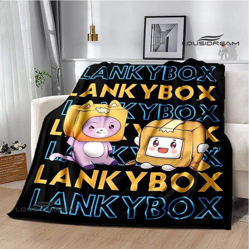 Милые Lankybox Foxy Boxy мультяшные Печатные одеяла Плед для пикника Фланелевое Теплое одеяло Дорожные одеяла Подстилки для кровати Подарок на день рождения