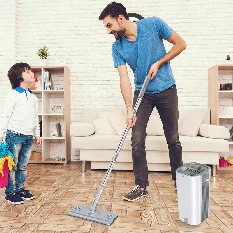 Складное ведро для мытья полов без рук, подушечки из микрофибры, домашний очиститель, швабра с вращающимся ведром, чистка пола из микрофибры без рук