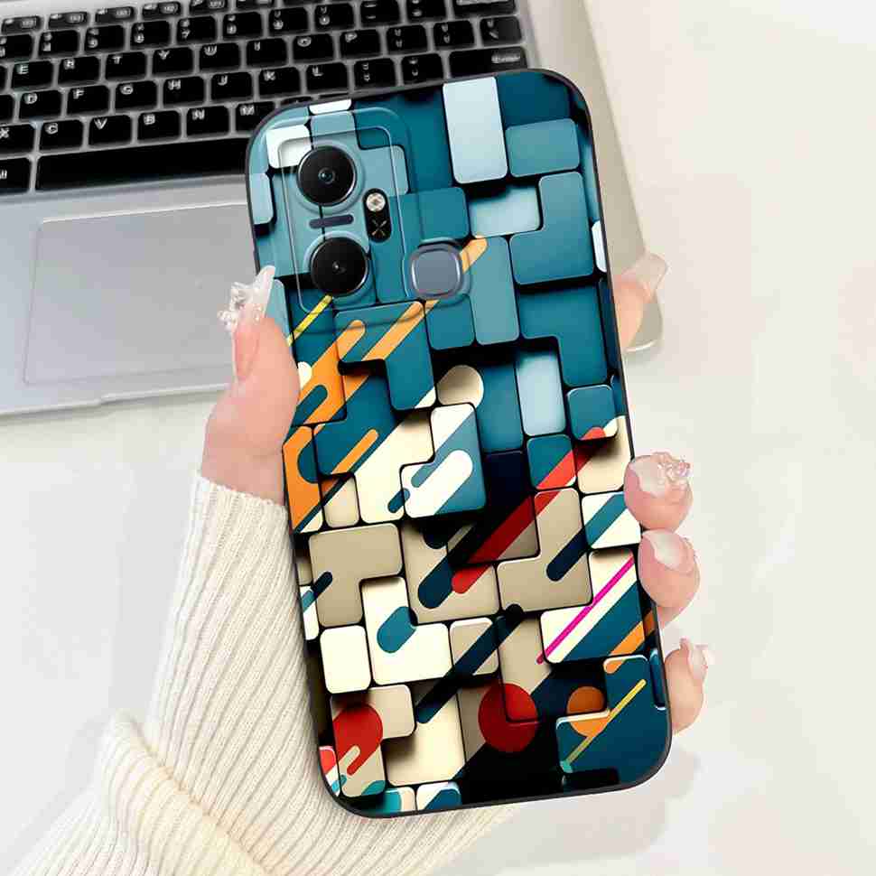 Чехол для Infinix Smart 6 Plus X6823C Роскошный Цветочный Модный Мягкий Силиконовый Чехол Для Телефона Infinix Smart 6Plus X6823 6.6"