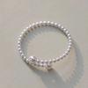 Women Bracelet Faux Pearl Elastic Warm Luster Minimalist Fit Bracelet Design Easy on Off No Clasp