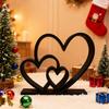 Heart Sculpture 3D Printed Plastic Love Heart Figurine for Wedding Anniversary Couples Gift Modern Heart Statue for Home Coffee Table Dining