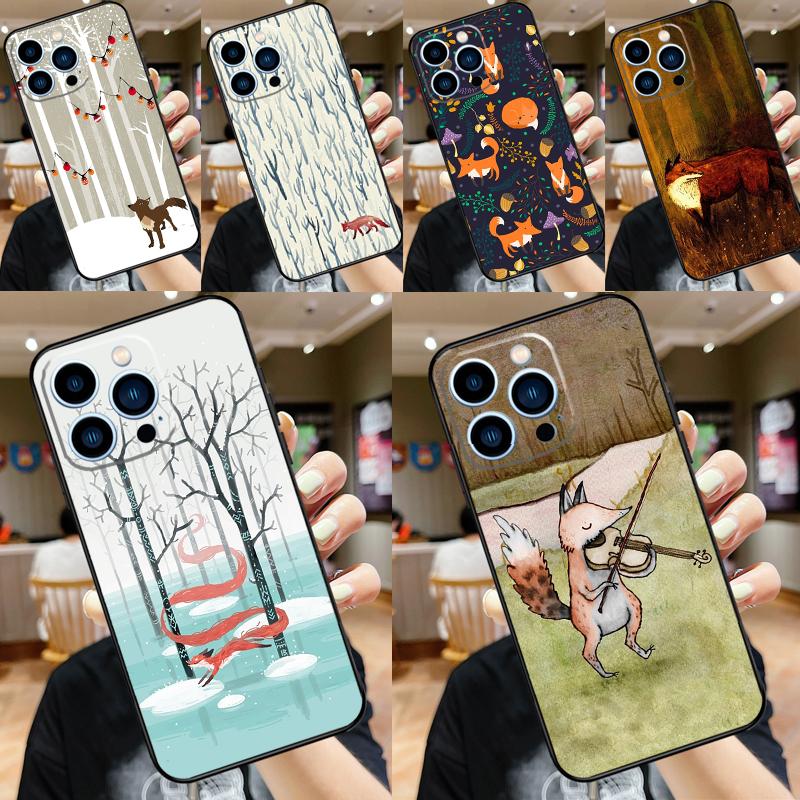 Зимняя Лиса Лисы Чехол для Телефона Для Samsung Galaxy S25 Ultra S20 S21 S22 S23 Plus S9 S10 S25 FE S24 Ultra Чехол