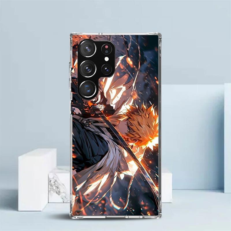 Чехол для телефона Kurosaki Ichigo Bleach для Samsung Galaxy S24 S25 Edge S26 Ultra S22 S23 Plus S21 + S20 FE Мягкая задняя крышка из ТПУ Galaxy
