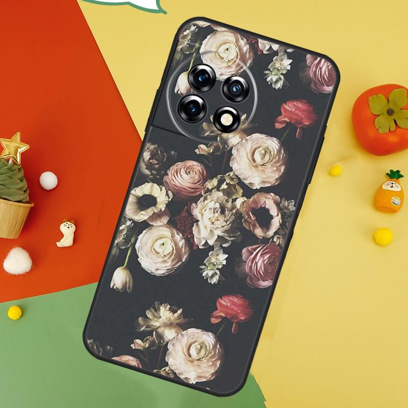 Ночной Цветочный Задний Чехол Для OnePlus 15 13R 13 13T 12 12R 11 10 10T 8T Nord CE 5 2 3 4 Lite N20 N30 Обложка