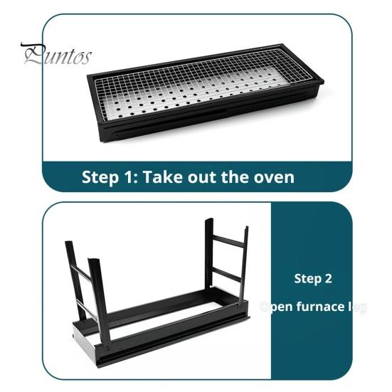 Гриль-барбекю Портативный складной угольный гриль для приготовления пищи на открытом воздухе Простая сборка и очистка Нержавеющий металлический гриль для кемпинга, пикников, пляжных вечеринок