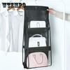 6 Pocket Folding Hanging Handbag Purse Storage Large Clear Holder Anti-dust Organizer Rack Hook Hanger Rack Bag Double-sided Storage Bag Fabric Bag