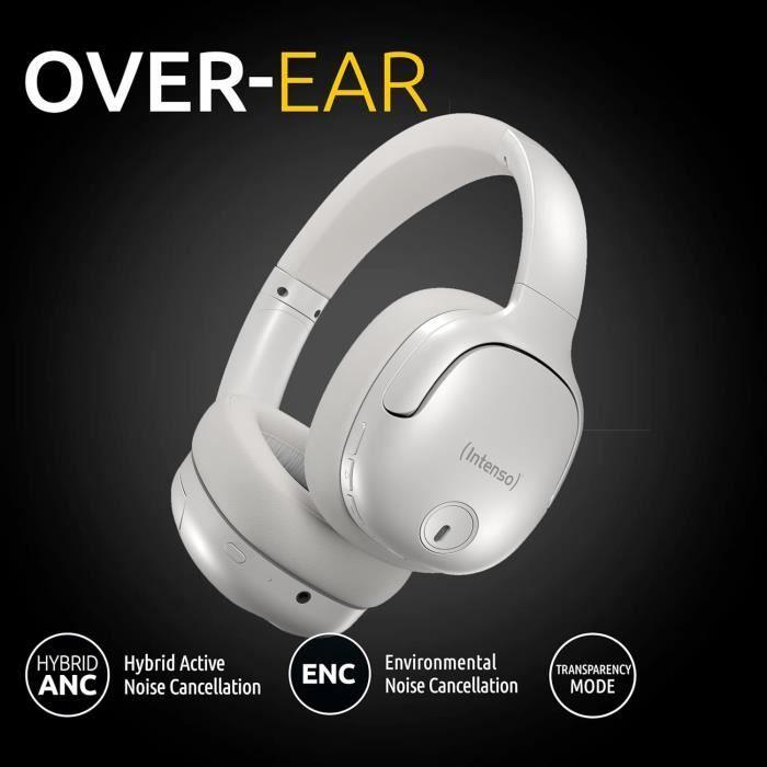 Casque Supra-auriculaire - Intenso - O400HA - Réduction Active du Bruit - Bluetooth 5.3 - Blanc