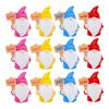 12Pcs Mini Holding Sign Gnome Figurine Tiny Faceless Dwarf Resin