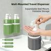 Refillable Travel Bottles Set Vacuum Travel Dispenser Bottle  For Smooth Wall Surfaces