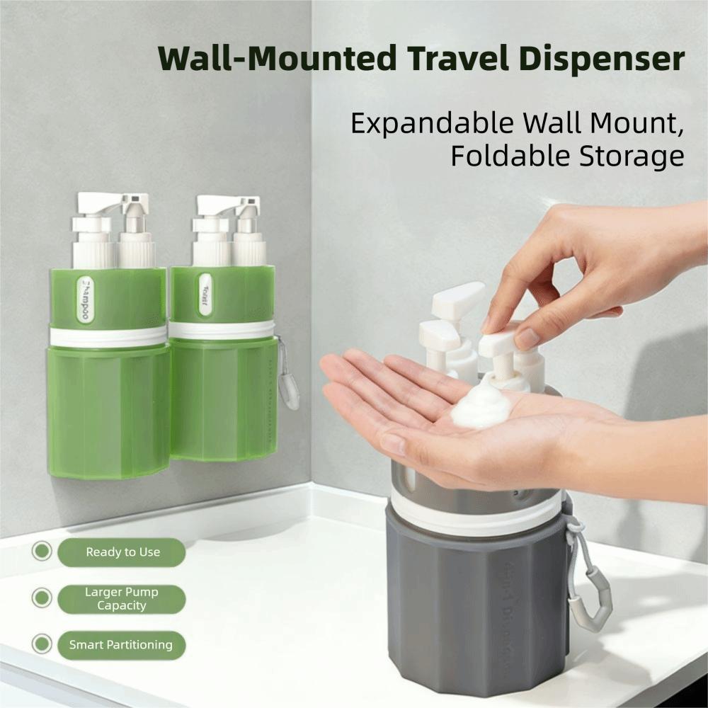 Refillable Travel Bottles Set Vacuum Travel Dispenser Bottle For Smooth Wall Surfaces