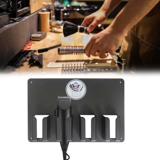 Настенный держатель для парикмахерской машинки для стрижки волос, стойка для хранения парикмахерских принадлежностей