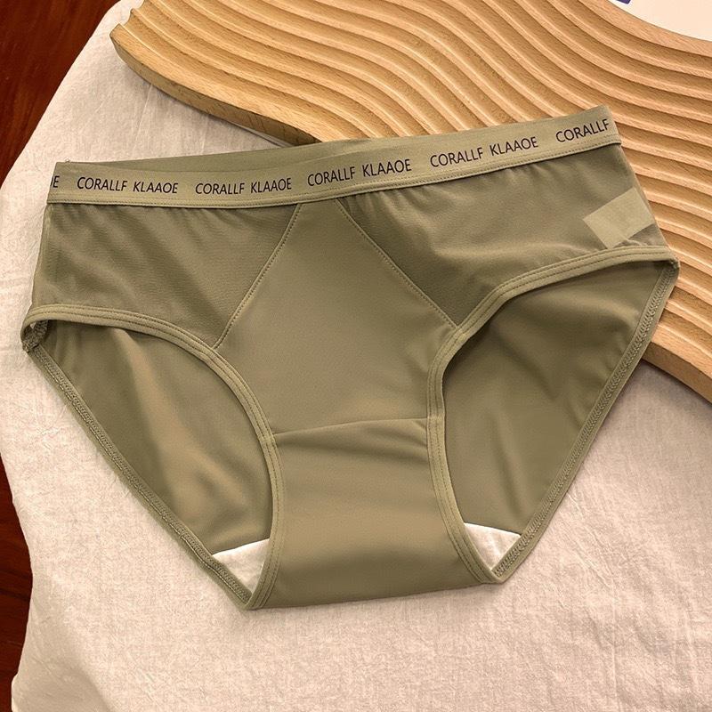 Женское бесшовное тонкое хлопковое нижнее белье большого размера Ice Silk со средней посадкой трусики
