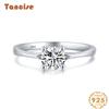 Tancise Classic 925 Sterling Silver  Zircon Ring Ladies Jewelry Wedding Promise Party Gift