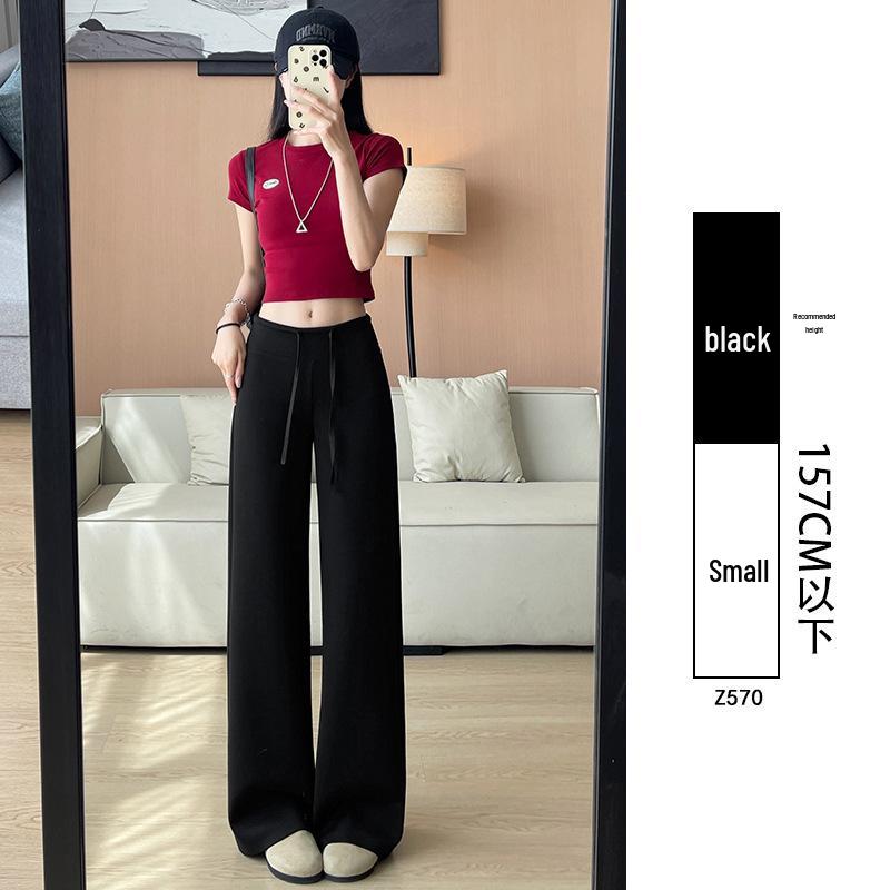 Женские летние 2025 серые джоггеры с высокой посадкой - Тонкие, свободные, из ледяного шелка, брюки с зауженными штанинами