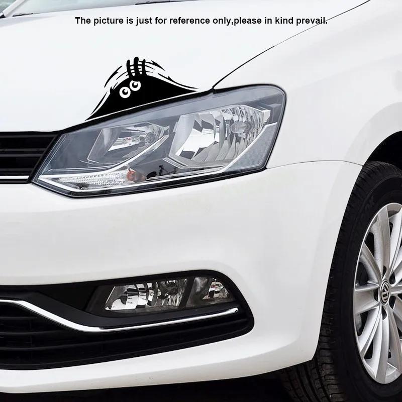 Автомобильные наклейки Смешные Креативные 3D Большие Глаза Автомобильная Наклейка Черная Наклейка Подглядывающий Монстр 19x7СМ Авто Товары Авто Аксессуары