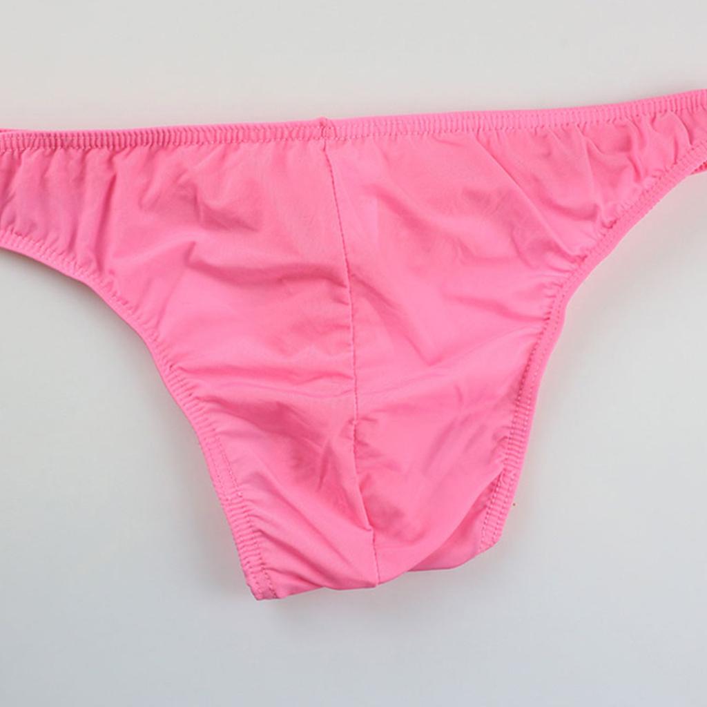 Men's Underwear Fashion Ice Silk Panties Triangular Briefs Sexy Thong Underpants