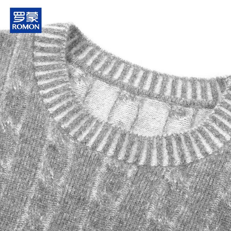 ROMON Men's Pure Cashmere Cable Knit Sweater