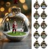 Christmas Santa Claus Hanging Decoration Clear Ball Playing Tennis Golf Soccer Basketball Badminton Santa Xmas Tree Hanging Ornament Pendant