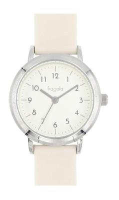 [Подписаться] Fragola Watch 10 ATM Водонепроницаемые маленькие резиновые часы N01224S-1 IV женские, цвет не совсем белый