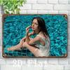 Винтажный Бикини Модель Металлическая Жестяная Вывеска 8x12 Дюймов Ретро Декор Стен