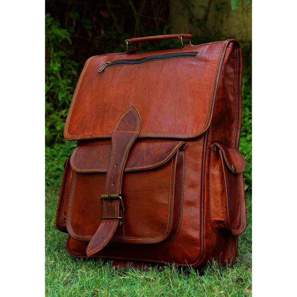 Мужской винтажный рюкзак из натуральной кожи для ноутбука, сумка-мессенджер, новинка