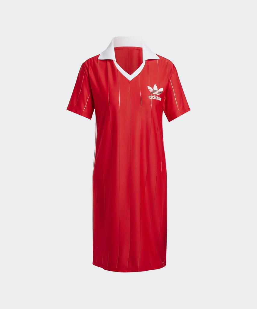 ADIDAS 3S Pinstripe Dress - Red / Ix5508