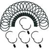 Curtain Rings with Clips 1 Inch Interior Diameter Openable 24 Pack Rustproof Metal Hangers Ring Decorative Drapery Vintage Black TXZWJZ