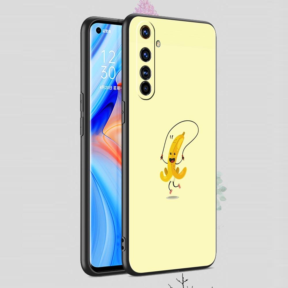 Funny Bite Apple Banana Soft TPU For Realme 13 12 11 10 9 Pro Plus GT3 GT2 C21 C25 C35 C53 C55 C67 Pro 5G Phone Case Cover Capas