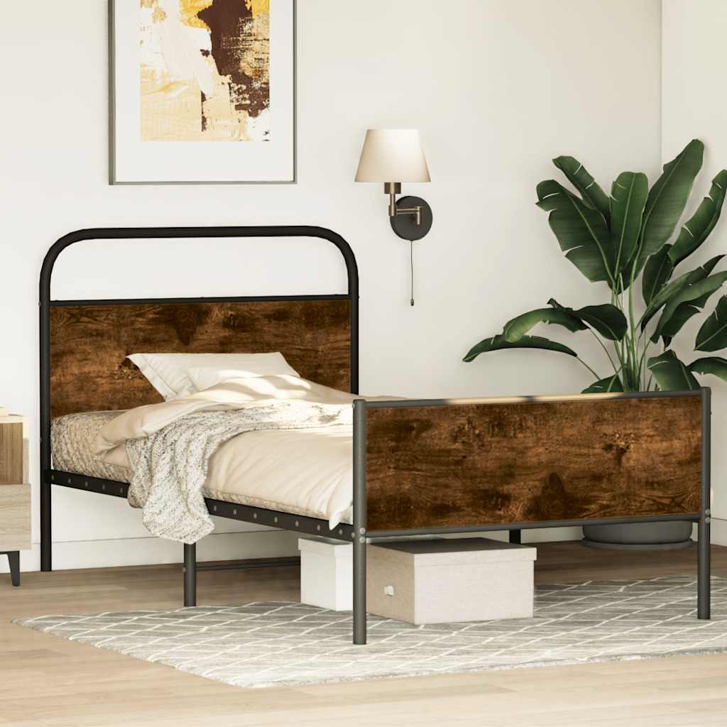 Bed Frame without Mattress 90 x 200 cm Sonoma Oak Particleboard