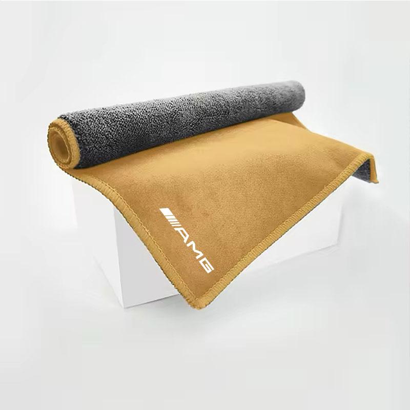 OZQU2 Microfiber Towel Car Cleaning Tool Accessories For Mercedes Benz AMG W203 W205 W206 W211 W220 W212 W201 W210 W108 W168 GLC GLE